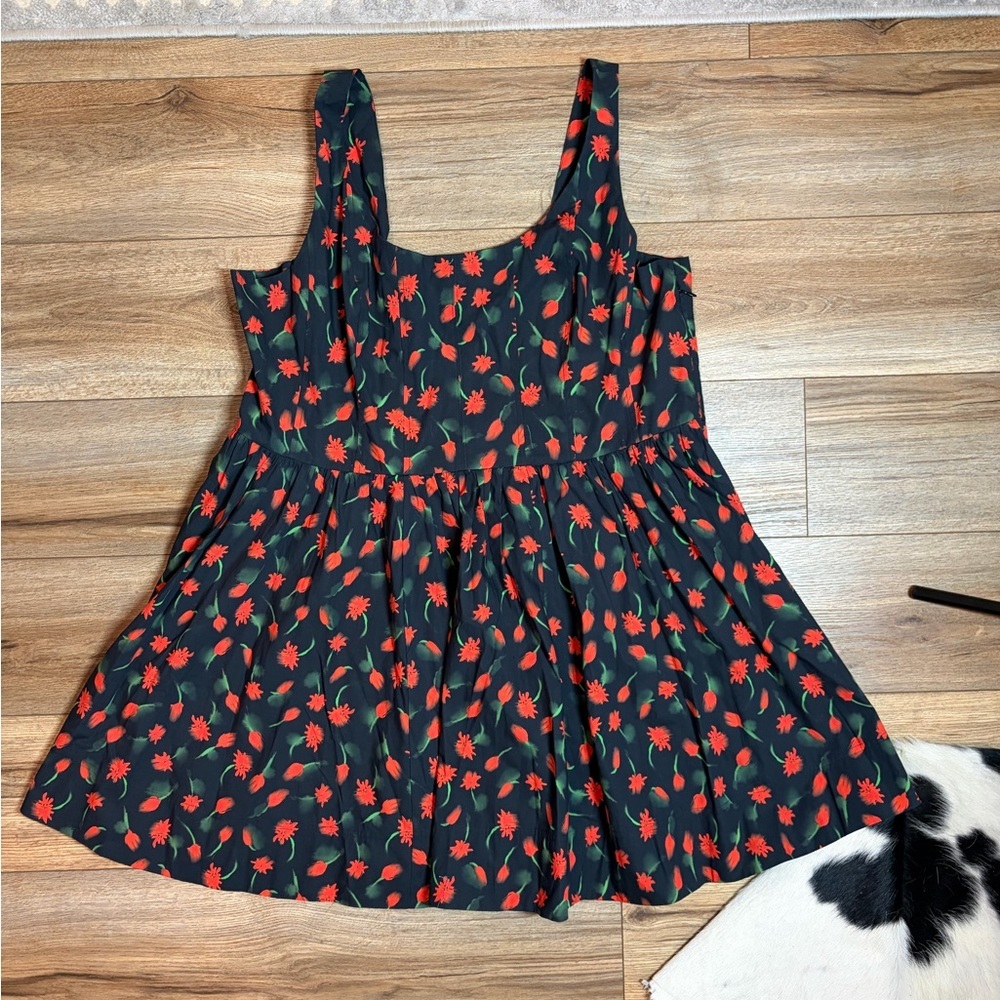 JCrew Fit-and-flare mini dress in painted daisy print - Picture 6 of 13
